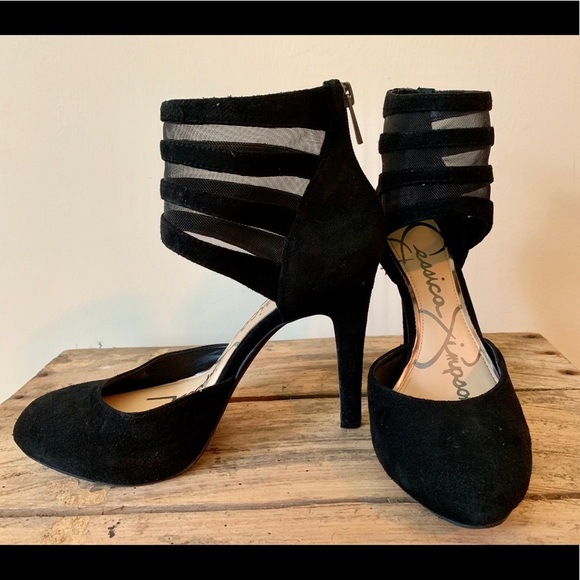 Jessica Simpson Heels with Sexy Ankle Cuff and Back Zip - Picture 1 of 4